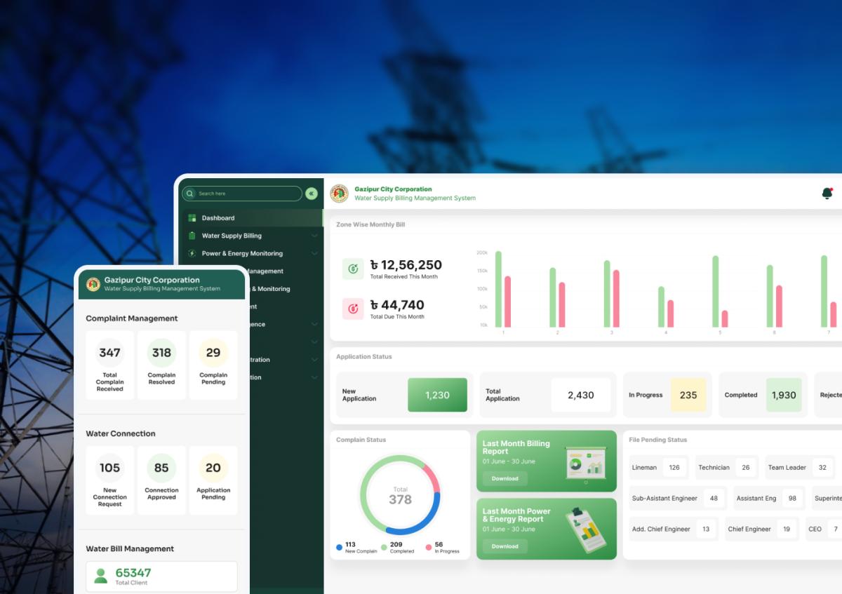 Water Supply Billing Management and Power & Energy Monitoring System Automation